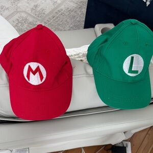 Mario and luigi Red and Green Character Caps